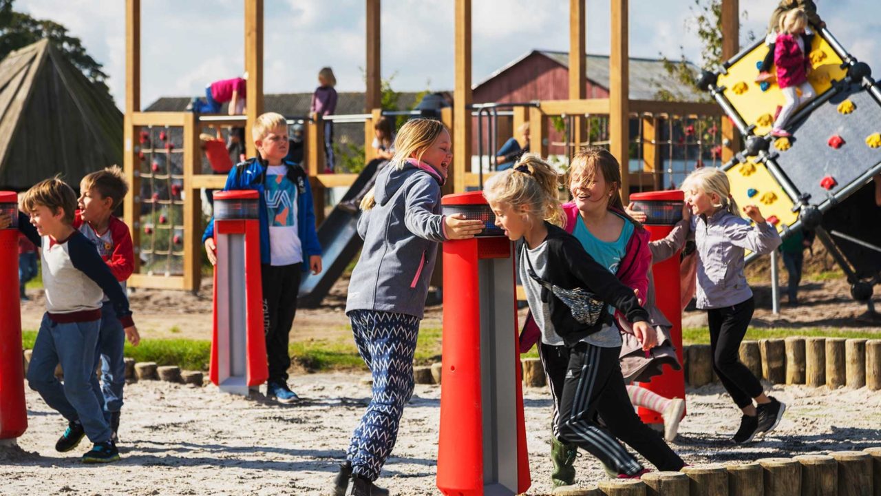 Yalp Memo Interactive play pillars | Norbyskolan, Denmark