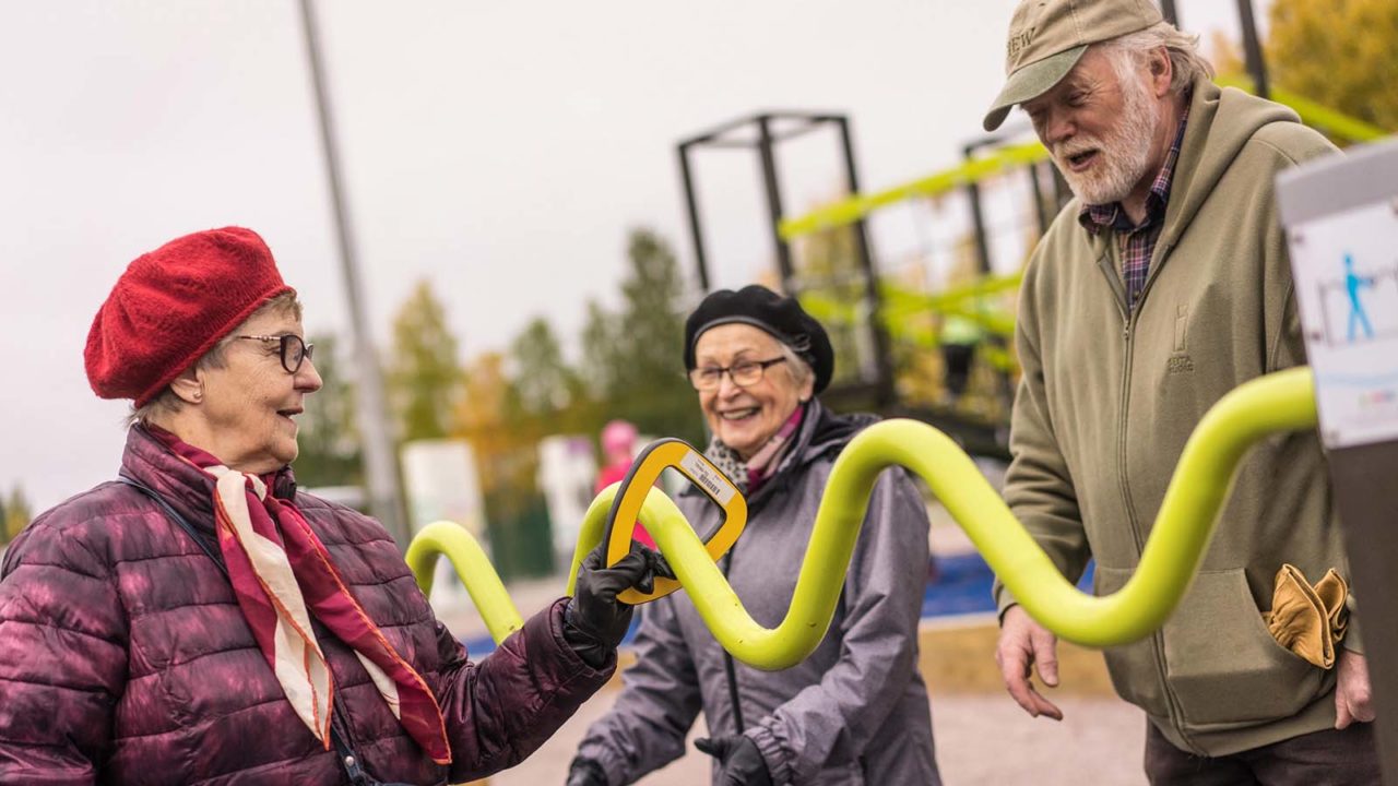 Study was conducted using Lappset's Senior Sport equipment. Image: Rovaniemi, Finland.