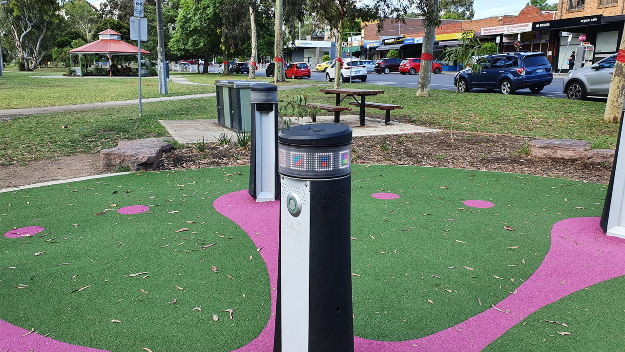 Yalp Memo Interactive play pillars | Macleod Village Green